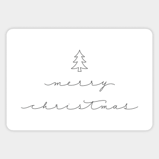 Merry Christmas script Magnet